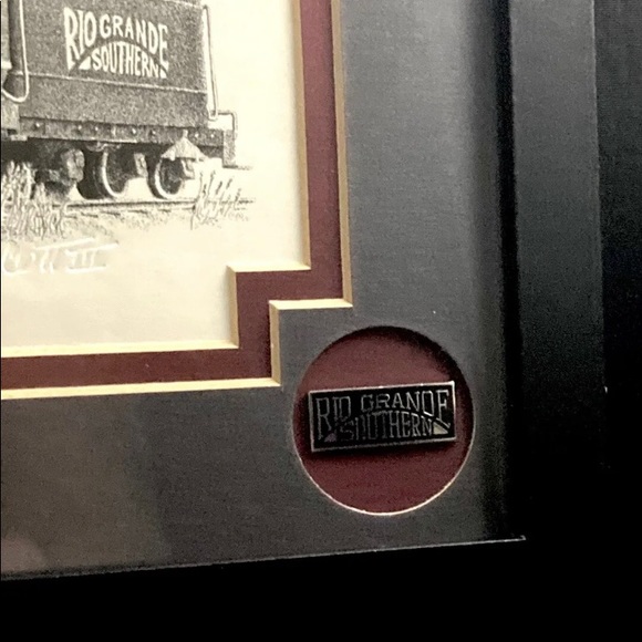 Rare H.L Scott III | Railroad Art | Custom Framed | Custom Matted | W/Lapel Pin - Picture 2 of 12